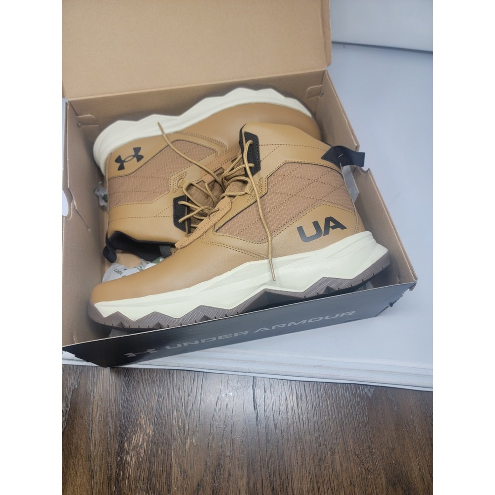 Under Armour Stellar G2 6" Mens 9 Brown White Tactical Hiking Boot 3025578-200 - Picture 7 of 8